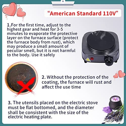 SAEUYVB Candle Making Kit/Supplies with Electric Hot Plate(Silver Gray) | Wax Melter for Candle Making,Candle Making Supplies for Beginners with Pouring Pot,Hot Plate,Instruction Manual and More - color: silver gray kit