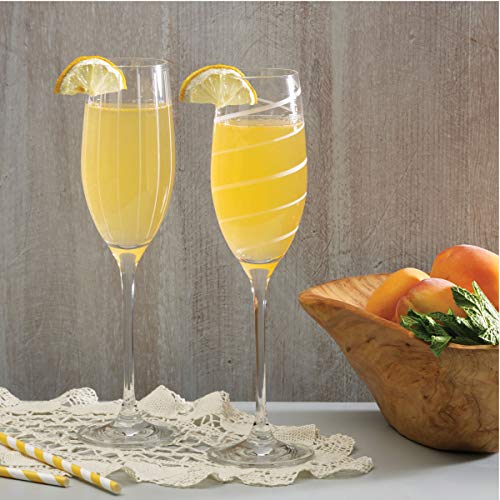 Mikasa Crystal Cheers Champagne Flutes, Set of 4, 8 fluid ounces - style: Champagne Flute