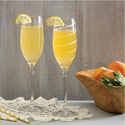 Mikasa Crystal Cheers Champagne Flutes, Set of 4, 8 fluid ounces - style: Champagne Flute