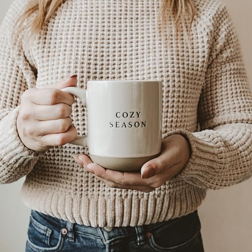 Sweet Water Decor Cozy Season Stoneware Coffee Mug | Fall and Winter Novelty Coffee Mugs | Microwave & Dishwasher Safe | 14oz Coffee Cup | Holiday Gift - style: Cozy Season