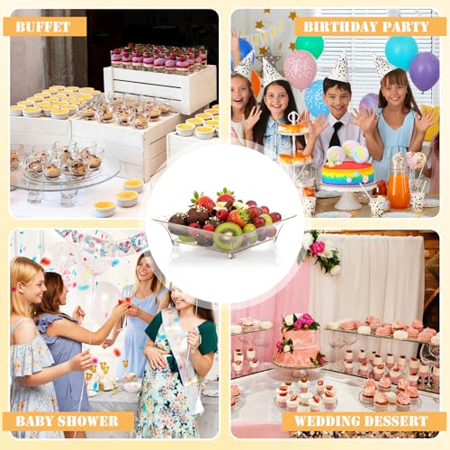 300 Pcs Mini Gold Glitter Clear Dessert Plates 1oz Disposable Appetizer Trays Bulk Small Square Plastic Dish for Party Birthday Wedding Tasting Serving Cake Salad Fruit Sauce Snack, 2.4 Inch - style: Gold Glitter Clear