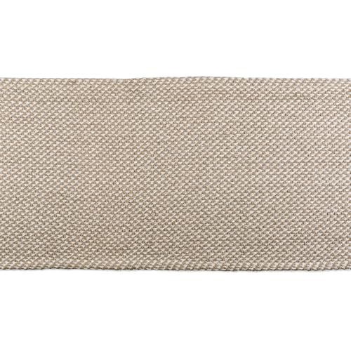 DII Woven Basics Collection 100% Cotton Knit Table Runner, 15x72, Stone - color: Stone, size: 15x72"