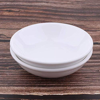 2Pcs Round Replacement Ceramic Dish 3.8 Inch for Electric Oil Aromatherapy Burner/Warmer, Lamp Wax Tart Oil Warmer Round, White (TCD00002)