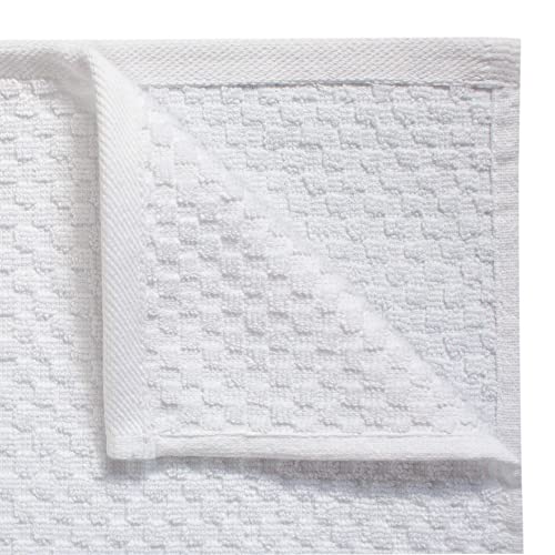 COTTON CRAFT Euro Spa Waffle Wash Cloth - Set of 12 White Washcloth | Luxury Face Towel Set - 100% Cotton - Soft Plush Absorbent Low Lint Quick Dry - Gym Shower Beach Bath Kitchen - 12x12 inches - color: White, size: 12 Pack Wash Cloths