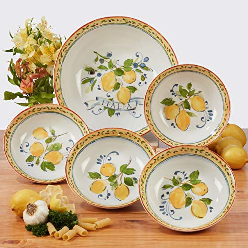 Certified International Italia 5pc Pasta Set, Yellow