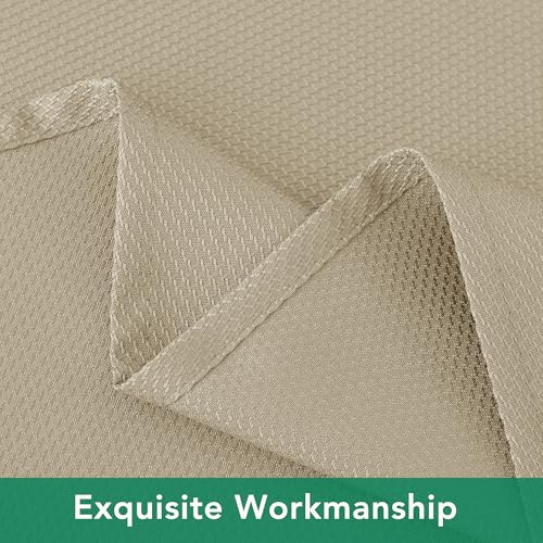 Biscaynebay Textured Fabric Tablecloths 60x84 Inch Rectangular, Natural Water Resistant Tablecloths for Dining, Kitchen, Wedding, Parties etc. Machine Washable - color: Natural, size: 84" x 60" (Rectangular)