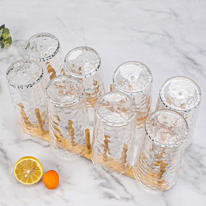 BPA-Free Plastic Tumblers 8 Pack (8x22oz) | Reusable Dishwasher Safe | Stackable Shatterproof Cups | Plastic Drinkware & Drinking Tumblers for Restaurant, Home, Party - color: Transparent, size: 8-Pack
