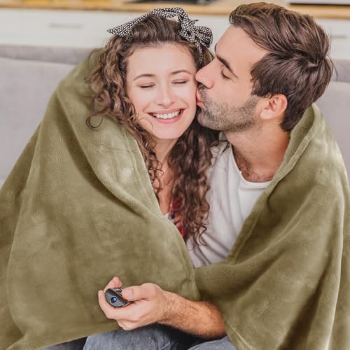Throw Blanket for Couch & Sofa, All-Season Lightweight Fleece Blanket, Luxury Soft Cozy Fuzzy Throw for Her Him,Camel, 50 x 56 Inches