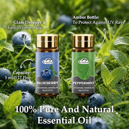 Essential Oil Set, 128 Pcs Fragrance Aromatherapy Oils for Skin, Diffusers, Home Care, Humidifier Laundry, Candle Making - Tea Tree, Sandalwood, Lavender, Vanilla, Eucalyptus and More(5mL) - color: 128 Pack Essential Oil Set Dark Blue