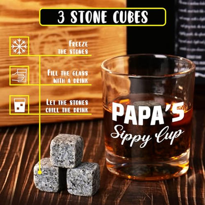 Ithmahco Papa Father Day Gift: Papa'S Sippy Cup Whiskey Gifts For Men - Cool Christmas & Father Day Gifts From Grandkids - color: papa cup