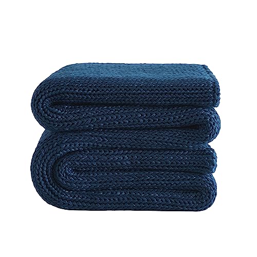 L'AGRATY Knitted Weighted Blanket - 60"x80" 20lbs Cooling Chunky Knit Heavy Blanket for Adults Braided Crochet Throw Thick Cable Yarn Knit Decorative No Beads Evenly Weighted Machine Washable | No Beads Evenly Weighted Machine Washable Chunky Braided Croc
