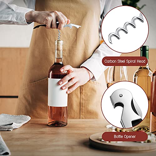 Honoson 16 Pieces Wine Keys for Severs Opener Travel Corkscrew Wine Bottle Opener Waiter Beer Bartender for Wedding Home Office Kitchen Restaurant Bar Applications (Black)