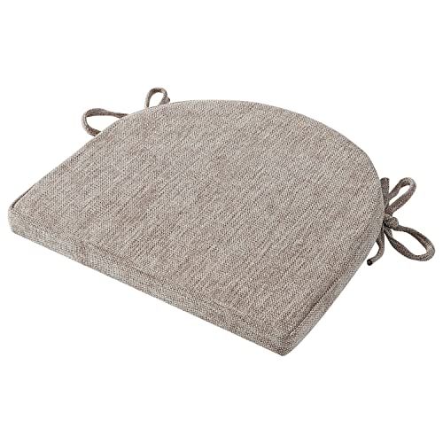 Chair Cushions 100% High Density Memory Foam Pads U Shaped 17" x 16"Non Slip Skid Rubber Back Seat Cover, 6 Pack, Taupe - color: Taupe, size: 6 Count (Pack of 1)