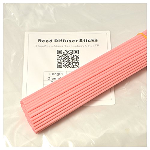 50 Pieces Fiber Reed Diffuser Replacement Refill Sticks for Aroma Fragrance (Pink, 10" x3mm) - color: Pink, size: 10"x3mm