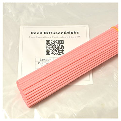 50 Pieces Fiber Reed Diffuser Replacement Refill Sticks for Aroma Fragrance (Pink, 10" x3mm) - color: Pink, size: 10"x3mm