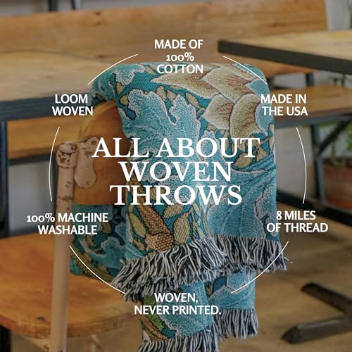 Pure Country Weavers Brittany Natural Weave Blanket - Gift Tapestry Throw Woven from Cotton - Made in The USA (69x48) - color: Brittany