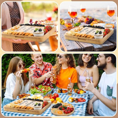 House Warming Gifts New Home Large Engraved Charcuterie Board Set with Utensils Fruit Tray Gifts Ideas for Homeowner Couple Neighbor Home Apartment Wedding Gift - style: Housewarming
