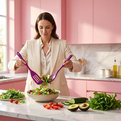 7 PCS Pakkawood Kitchen Utensils | Kitchen Cooking Utensil Set | Pakkawood Utensils | Non-Stick Wooden Spoons | Wooden Spoons for Cooking | Byzantium - color: Byzantium-7PCS