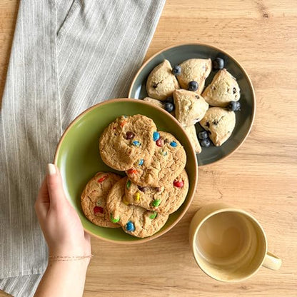 MORA Ceramic Artisan Matte Plates Set, 7.8 in - Set of 6 - The Dessert, Salad, Appetizer, Small Dinner etc Plate. Microwave, Oven, and Dishwasher Safe, Scratch Resistant. Kitchen Porcelain Dish - color: Artisan Matte
