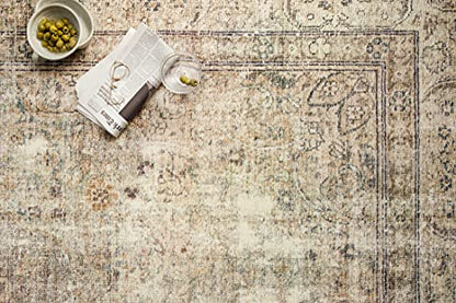 Loloi Margot Antique/Sage 2'-3" x 3'-9" Accent Rug | MAT-01 CloudPile™ Printed Approx. 2x4 Ivory / White Entryway Kitchen, Timeless, Classic, Plush, Luxurious, Accent Rug - color: Antique / Sage, size: 2'3" x 3'9" (Rectangular)