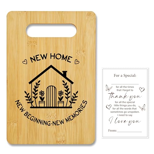 House Warming Gifts for Woman Men, New Home Bamboo Cutting Board for Kitchen, Charcuterie Board, New House Gifts for Couple Neighbor Family Friends -15 - color: New Home