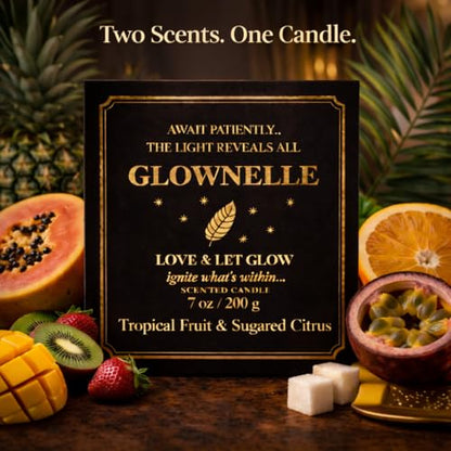 Birthday Gifts for Women – 100% Soy Candles Non Toxic, Tropical Fruit & Sugared Citrus, Wood Wick, Natural Soy Wax, Elegant Non-Toxic Gift Set for Women, Spring Gifts, Elegant Candles, Gift Set