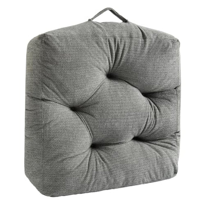 Floor Pillow Cushion with Handle for Adults Women Men | Large Meditation & Sitting Cushion Pillow for Tatami, Living Room, Yoga (1, Gray, Square, 22" x 22" x 6") - color: Gray, Square