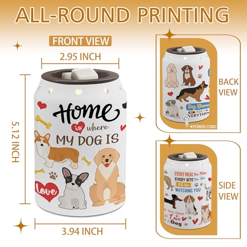 Dog Wax Melt Warmer, Cute Dog Mom Gifts | Funny, Electric, Ceramic, Housewarming Gifts, Bathroom Kitchen Decor - color: Dog