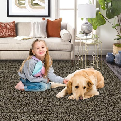 ROYHOME Hallway Runner Rug 2x8 Print Braided Washable Runner Rug for Entryway - color: Brown, size: 2' x 8' (Rectangular)
