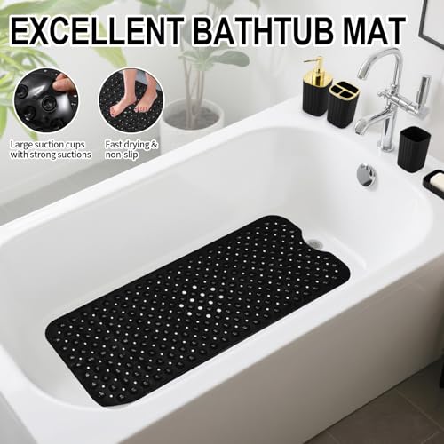 XLHOMO 26PC Bathroom Accessories Set - Gorgeous Black Bathroom Set, Bathroom Accessory Set, Black Shower Curtain Set with Bathtub Mats for Shower Tub - size: Bath Set+Bathtub Mat+Shower Curtain&Rugs, style: Black&Gold