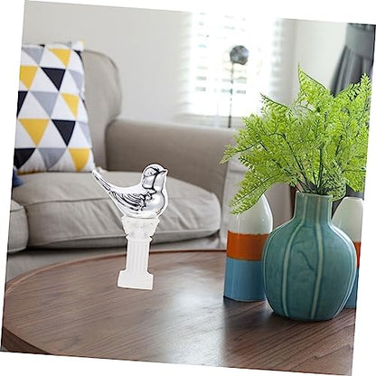 Healifty Abstract Mini Animal Roman Pillar Figurine Statues for Home Decor Lightweight Ceramic Animal Ornaments for Scene Landscaping and Photo Props