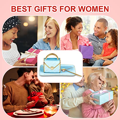 Zubebe 1 Set Coffee Mug Elegant Handbag Shaped Cup Modern Ceramic Purse Mug with Spoon and Saucer, 10oz Cute Creative Tea Cup for Woman Girls Gift (Blue) - color: Blue