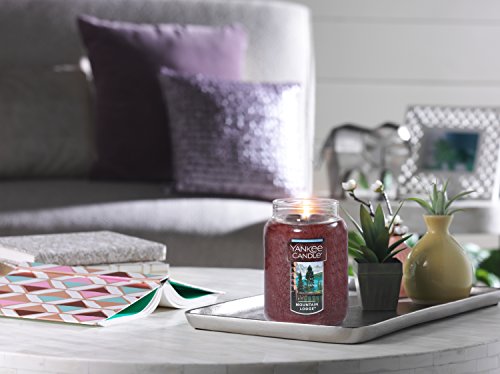 Yankee Candle Mountain Lodge Scented Classic 22oz Large Jar Single Wick Aromatherapy Candle Over 110 Hours of Burn Time Apothecary Jar Fall Scented for Home - size: New Soy Large Jar