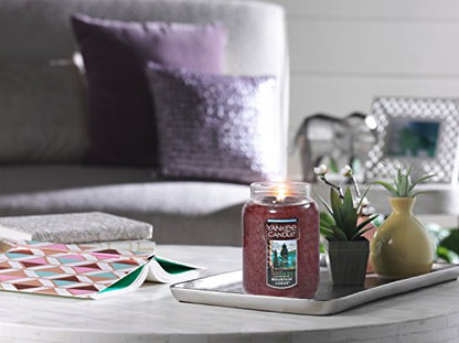 Yankee Candle Mountain Lodge Scented Classic 22oz Large Jar Single Wick Aromatherapy Candle Over 110 Hours of Burn Time Apothecary Jar Fall Scented for Home - size: New Soy Large Jar
