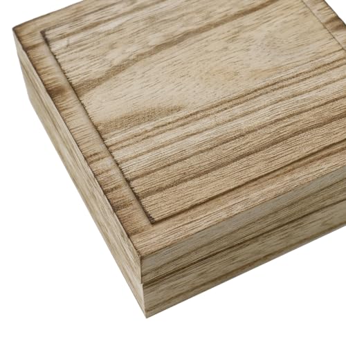 KUMGROT Wooden Storage Box Square Keepsake Box Crafts DIY Storage Jewelry Case Small Wooden Boxs with Sponges Storage Organizer for Photos Jewelry Ring Coins Cards Change, 5.51" x 2.36" x 2.13" - style: Square