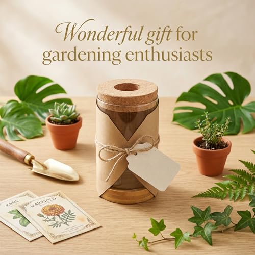 16 Pcs Propagation Vases with Bamboo Stand and Hole Lid, Glass Plant Propagation for Plants Water Hydroponic Desktop Office Home Vase Decoration(Classic Style)