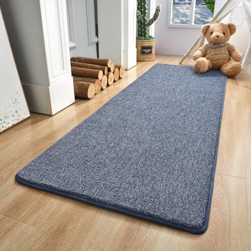Keeko 2x6 Area Rugs for Living Room,Soft Washable Memory Foam Bedroom Rug | Indoor Throw Rug Low Pile Minimalist Non Slip Carpet for Kids Nursery Classroom Dorm Room Home Decor Blue and White - color: Blue-white, size: 2' X 6' (Rectangular)