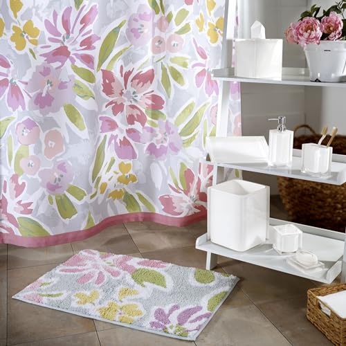 Izod - Bathroom Towel Set, 100% Soft and Absorbent Cotton Hand, Fingertip & Bath Towel, Floral Home Decor, Set of 3 (Catalina)