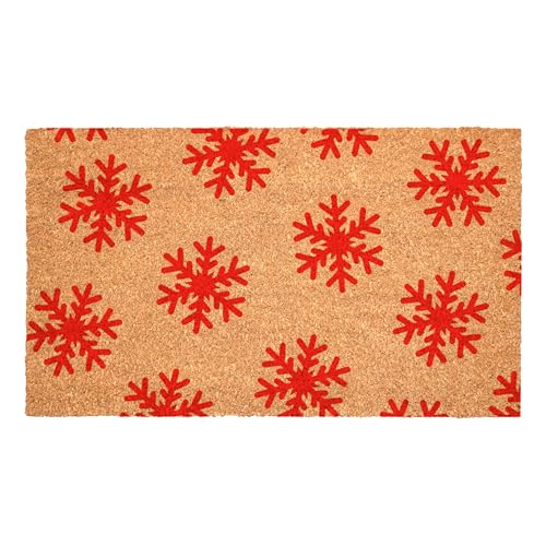 Calloway Mills Colorful Snowflake Doormat (Red, 24" x 36" x 0.60") - color: Red, size: 2' x 3' (Rectangular)