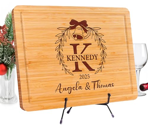 Personalized Cutting Board, Wedding Gifts for Couples 2026, Custom Engraved Unique Present with Names & Date, Unique Holiday, Bridal Shower, Engament, Christmas,Housewarming, Anniversary & Newlyweds