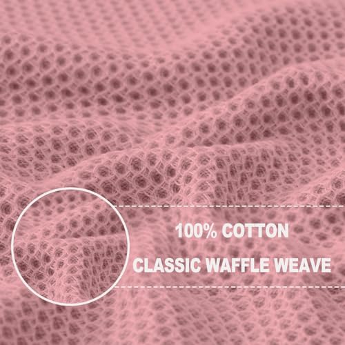 Homaxy 100% Cotton Waffle Weave Kitchen Dish Cloths 18-Pack, Dried Rose | 12 x 12 Inches, Ultra Soft Absorbent Dish Towels, Quick Drying Dish Rags with Hanging Loop - color: Dried Rose, size: 12 X 12 - 18 Pack