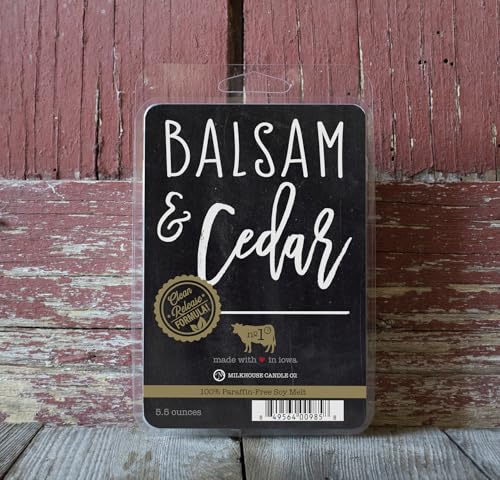 Milkhouse Balsam & Cedar Soy Wax Melts for Wax Warmer, 5.5 oz | Clean-Burning, Premium Fragrance Oil, Made in the USA - color: Balsam & Cedar