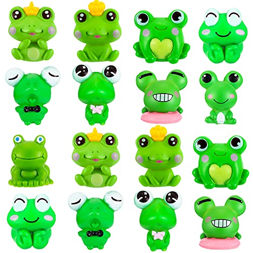 Jetec 45 Pcs Mini Resin Frog Bulk Figurines Frogs Hide Cute Miniature Garden Accessories Resin Animals Model Landscape Cupcakes Decoration DIY for Home Christmas Party Supplies Cake Topper Decor