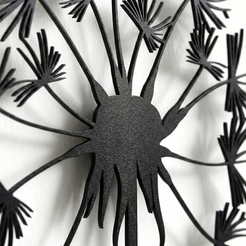DEKADRON Metal Wall Art, Pusteblume with Flying Seeds, Metal Nature Decor, Patel with Dandelion Wall Hanging, Home Living Room Wall Art (18'' W X 46'' H 48x118cm) - size: 46"L x 18"W