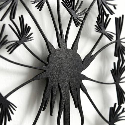 DEKADRON Metal Wall Art, Pusteblume with Flying Seeds, Metal Nature Decor, Patel with Dandelion Wall Hanging, Home Living Room Wall Art (18'' W X 46'' H 48x118cm) - size: 46"L x 18"W
