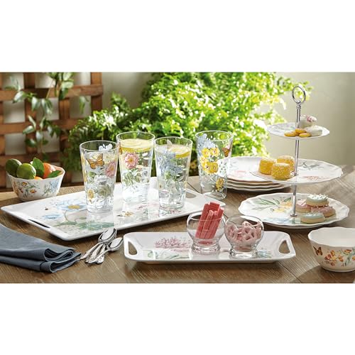 Lenox 866239 Butterfly Meadow Acrylic 4-Piece Highball Set, 20 oz, Acrylic NOT GLASS (Pack of 3) - size: 4 Count (Pack of 3), style: Highball Set of 4