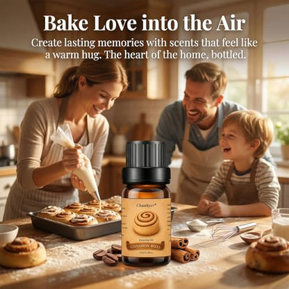 Bakery Essential Oils Set for Diffusers for Home 6 x 10 ml | Chocolate Cookies,Vanilla Cake,Cinnamon Rolls,Pumpkin Pie,Gingerbread Scented Oil for Diffuser,Candle,Soap Making - color: Yellow