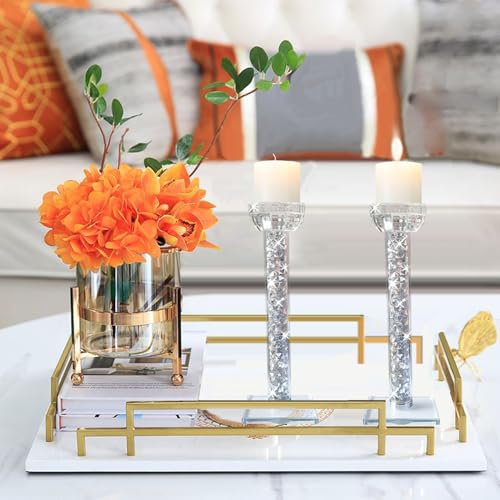 Wocred Candle Holders Set of 2.Stunning Shabbat Candle Holders.8.6" Tall Crystal Candlestick Holders for Dinning Room,Mantelpiece. - size: 8.6 Inch Crystal Silver
