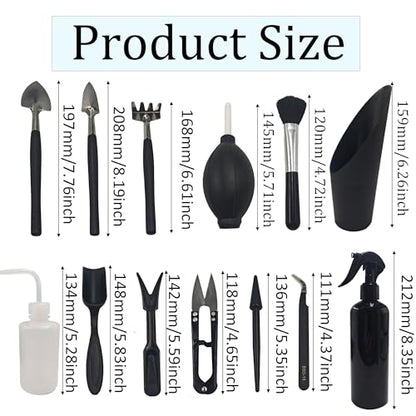 13Pcs Succulent Tools Set Mini Garden Tool Kit Transplanting Tools for Succulent Care Miniature Gardening Plant Watering Houseplant