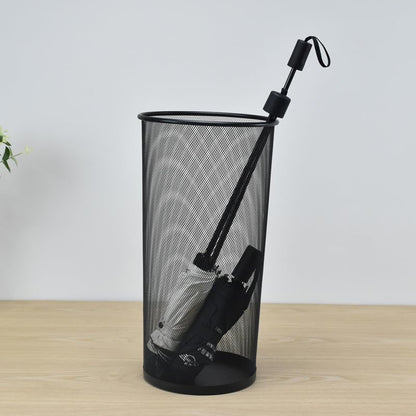 2 Pack Large Umbrella Holder, 10.5x20 Inch Metal Mesh Umbrella Stand, Freestanding Bucket for Umbrellas, Canes, Walking Sticks, Wrapping Paper, Entryway, Home, Office, Hotel, Black